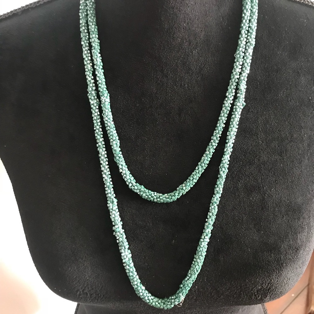 Aqua stone necklace